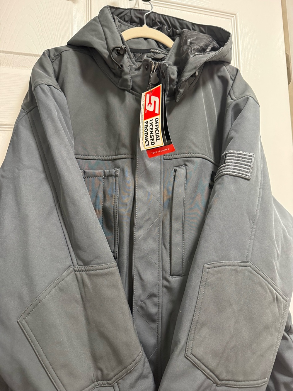 Snap-on Tools Winter Gray Hooded Jacket Coat Men's 3XL, Removable Hood